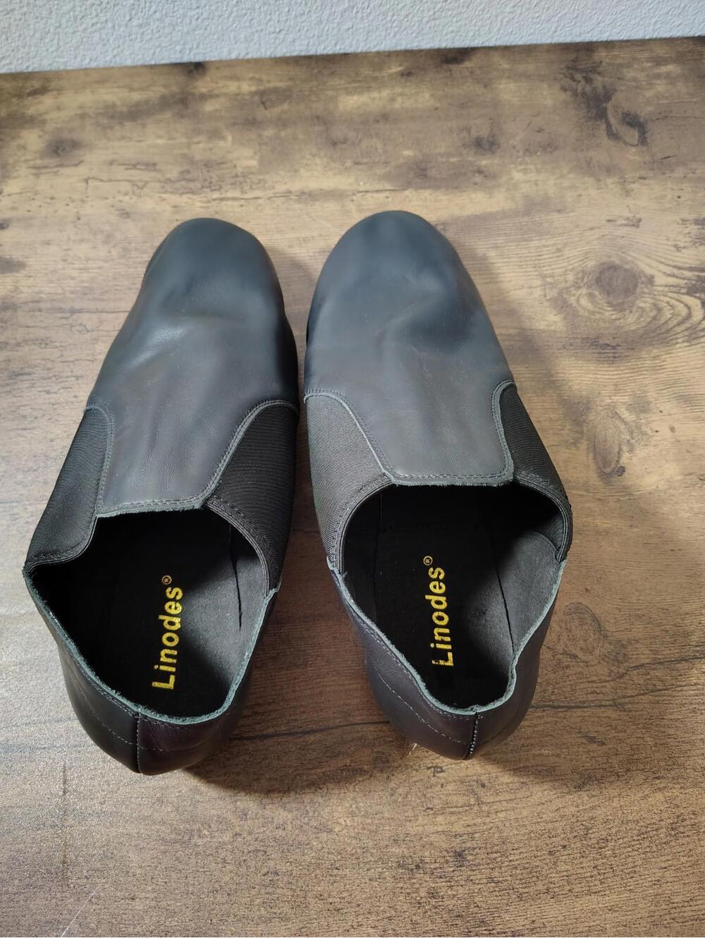 Adult Neoprene Arch Support Jazz Shoe Slip On Dance Unisex 11.5in Heel-Toe Black